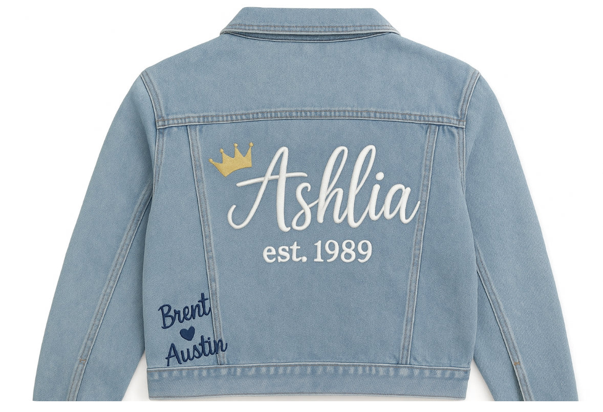 Personalized Embroidered Denim Jacket