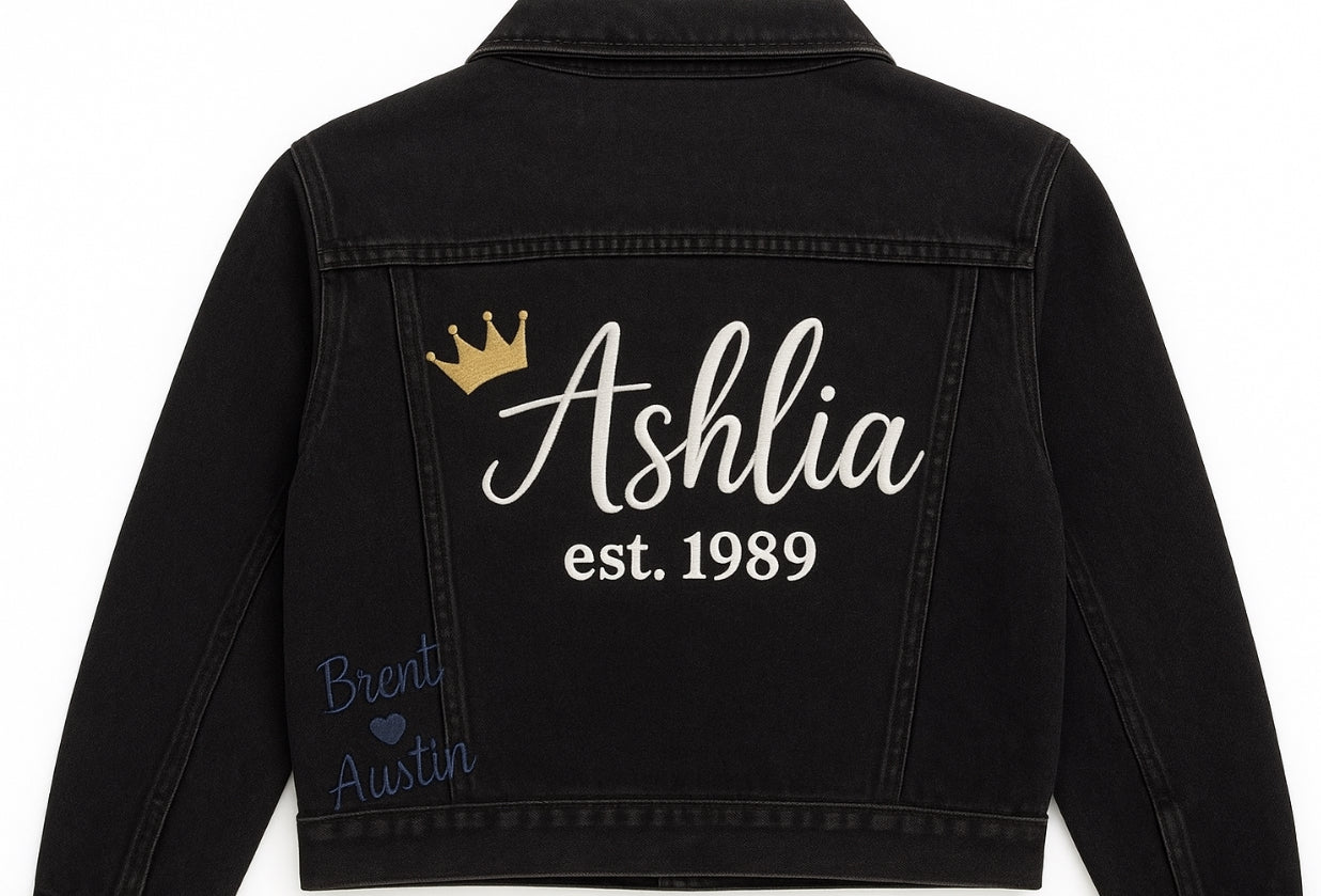 Personalized Embroidered Denim Jacket
