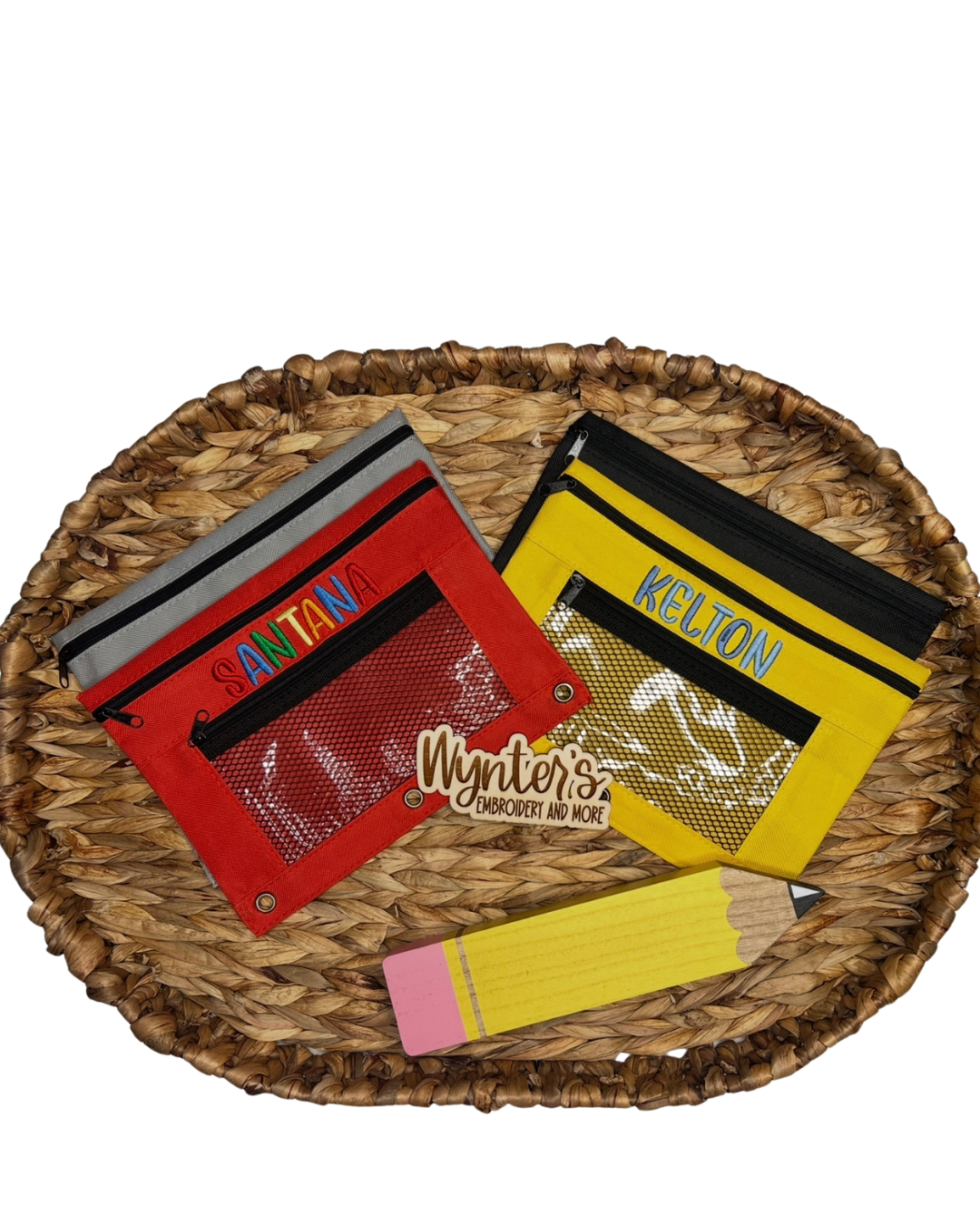 Personalized Embroidered Pencil Pouch