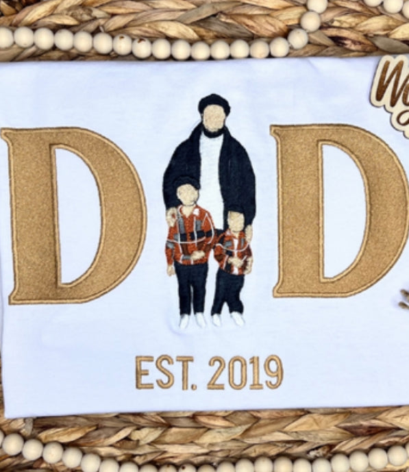Embroidered Photo T-Shirt/Sweatshirt
