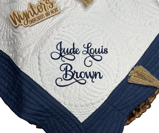 Embroidered Heirloom Baby Quilts