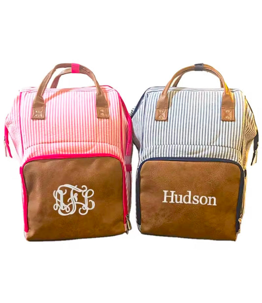 Seersucker Diaper Bag