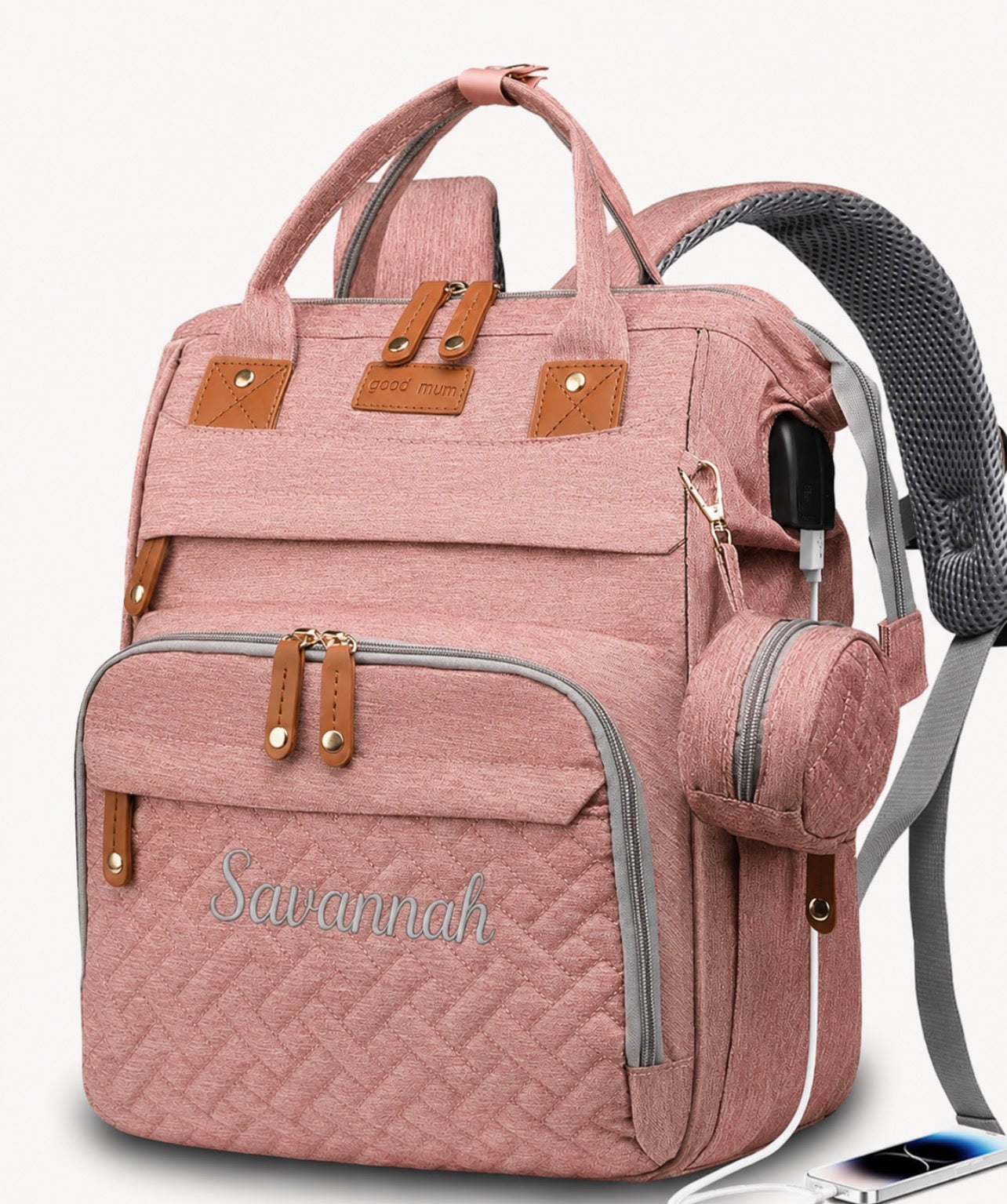 Embroidered Personalized Baby Bag