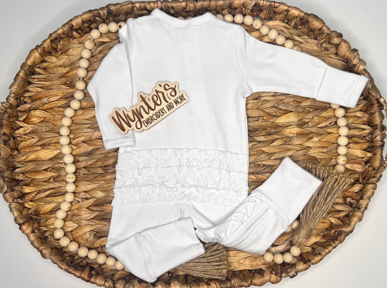 Personalized EmbroideredRuffle Romper