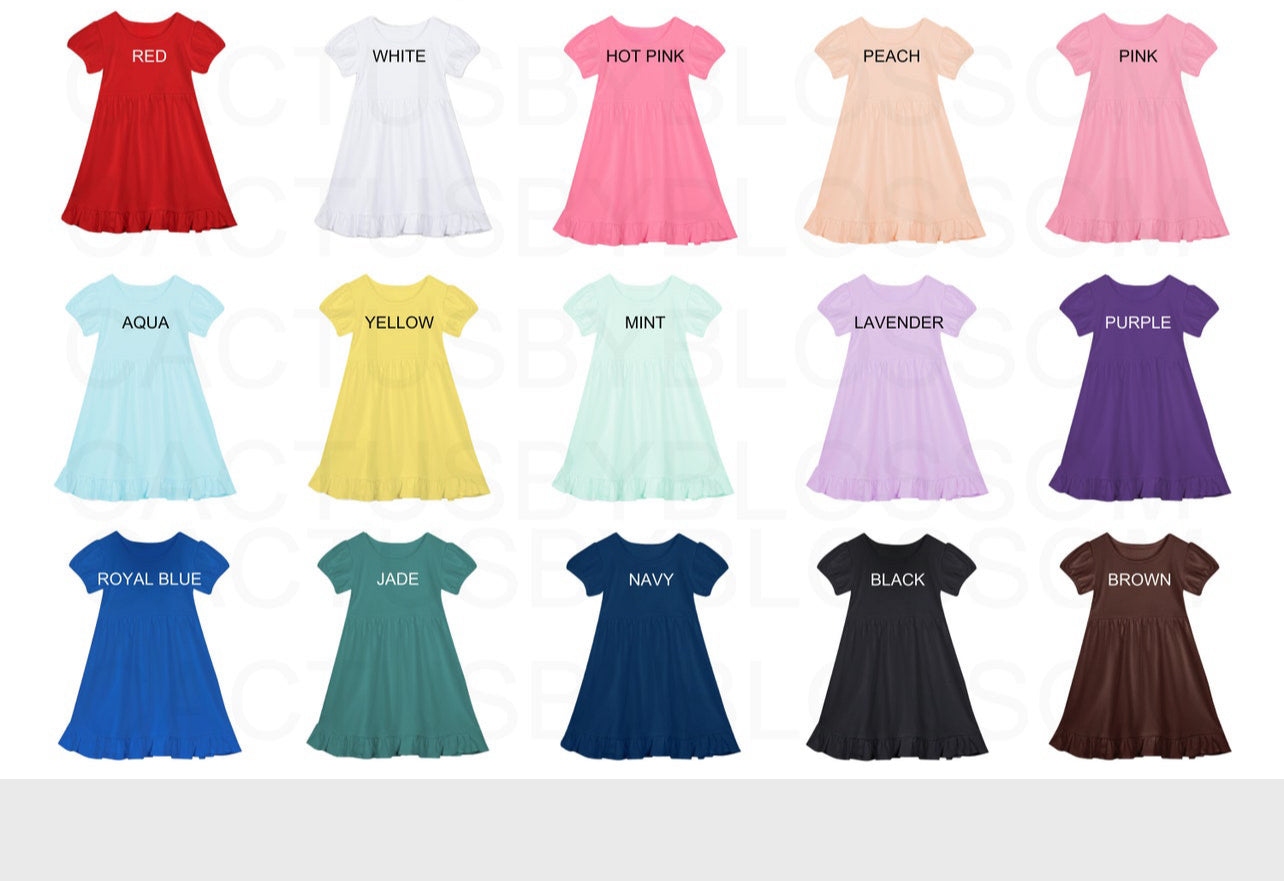 Personalized Waist Ruffle Dress