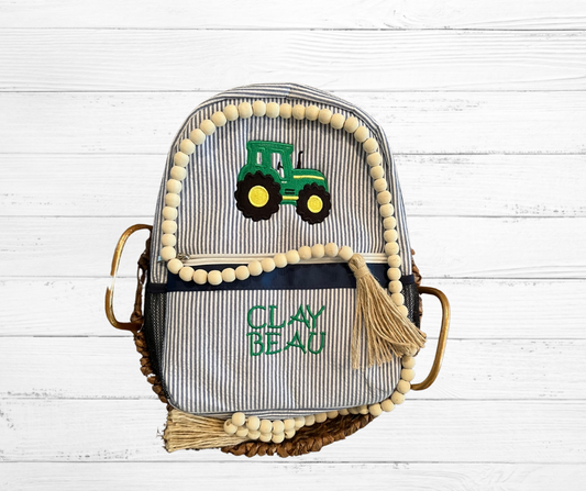 Embroidered Toddler Seersucker Backpacks