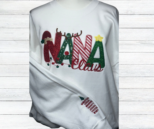 Embroidered Holiday Claus Sweatshirt