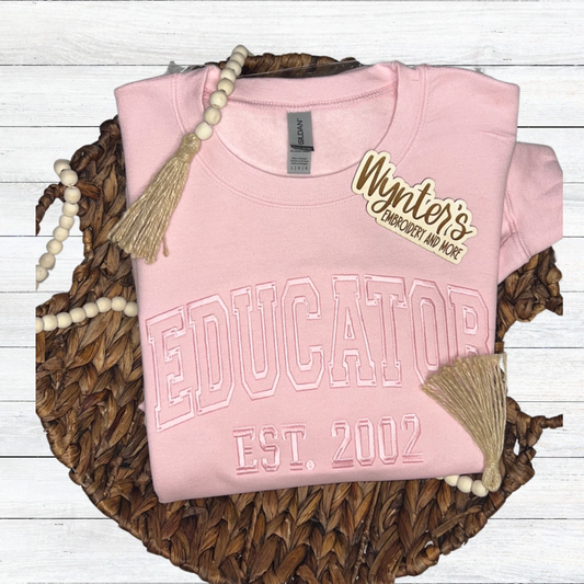 Embroidered Educator Sweatshirt