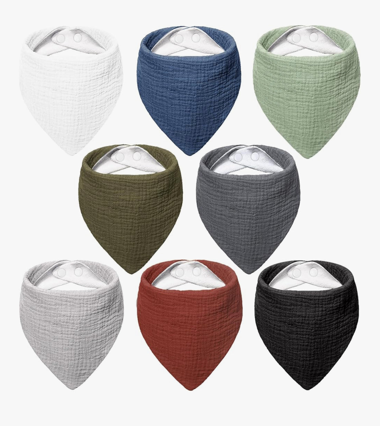 Embroidered Bandana Muslin Baby Bibs