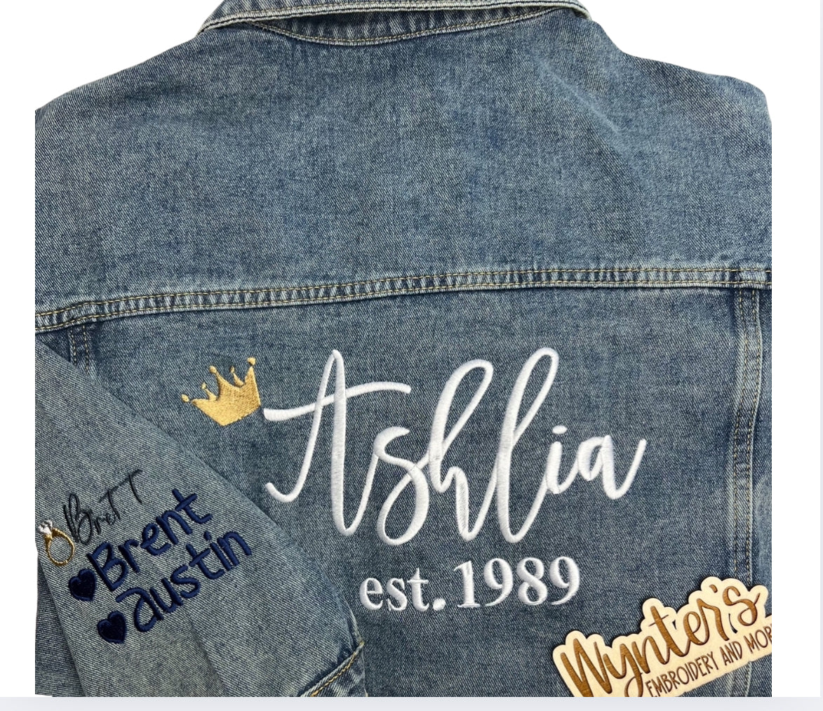 Personalized Embroidered Denim Jacket
