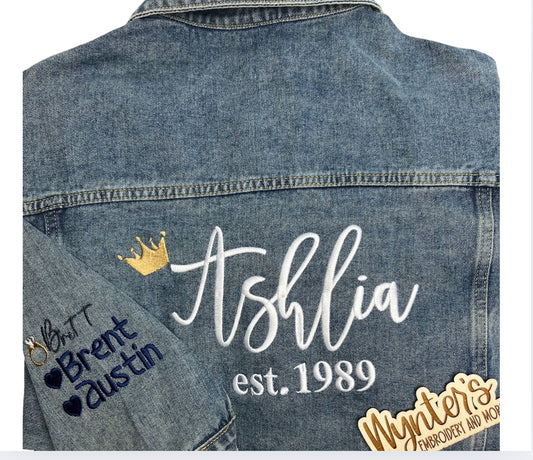 Personalized Embroidered Denim Jacket