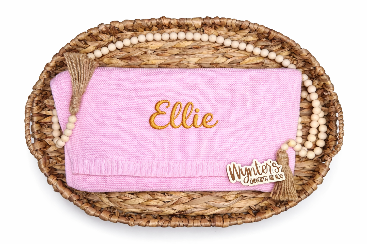 Embroidered Soft Personalized Blanket.