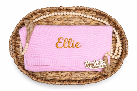 Embroidered Soft Personalized Blanket.