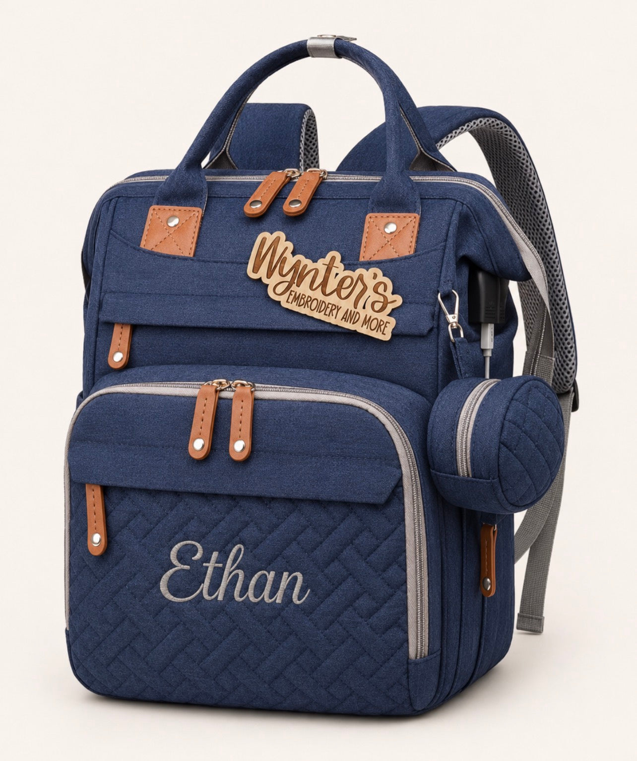 Embroidered Personalized Baby Bag